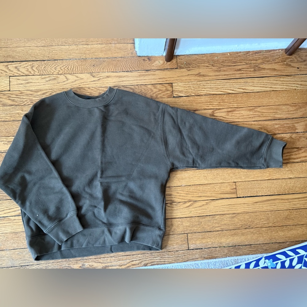 Jenni Kayne Olive Crewneck Sweatshirt - Size XS